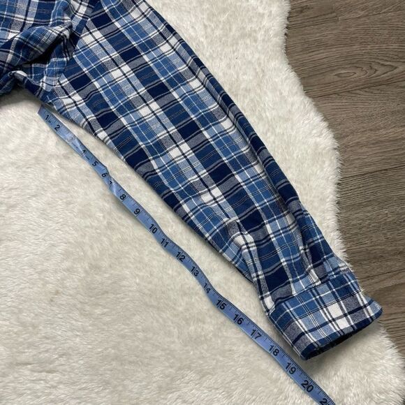 Ralph Lauren Blue and White Plaid Casual Button Down Shirt - Picture 8 of 8